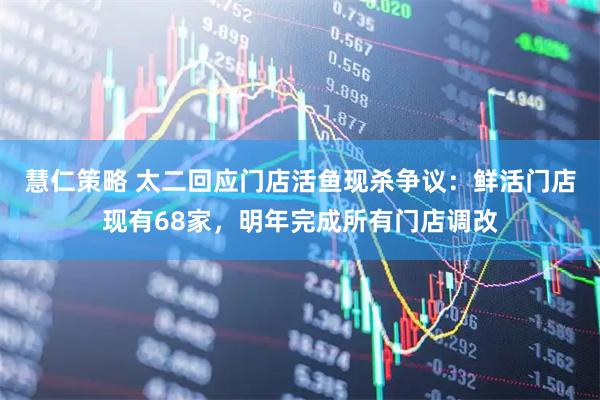 慧仁策略 太二回应门店活鱼现杀争议：鲜活门店现有68家，明年完成所有门店调改