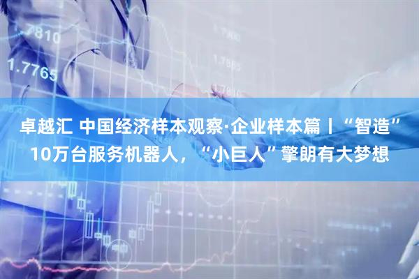 卓越汇 中国经济样本观察·企业样本篇丨“智造”10万台服务机器人，“小巨人”擎朗有大梦想