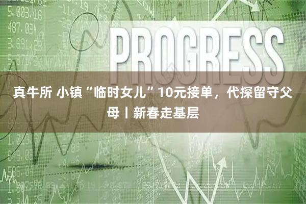 真牛所 小镇“临时女儿”10元接单，代探留守父母丨新春走基层