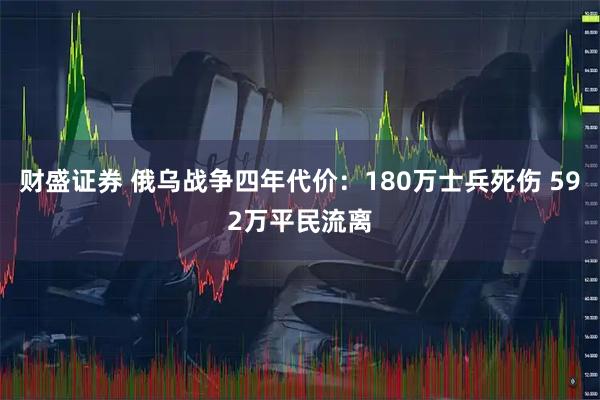 财盛证券 俄乌战争四年代价：180万士兵死伤 592万平民流离